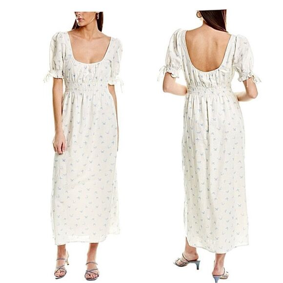 CHARLIE HOLIDAY Isabella Midi Dress In Lady Butterfly 6 - Picture 2 of 11